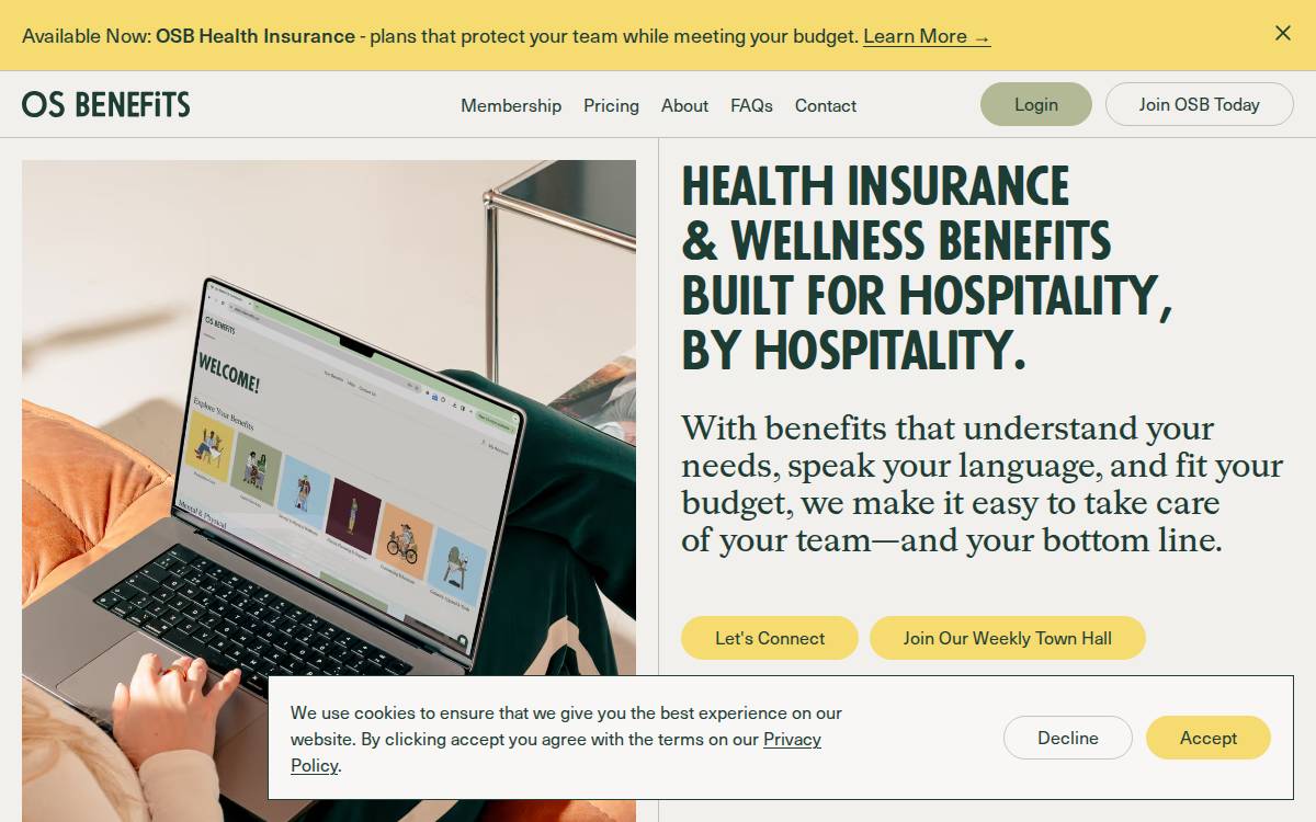 OS Benefits website preview