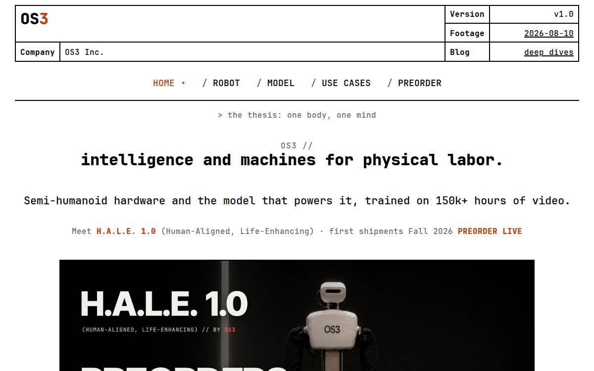 OS3 website preview