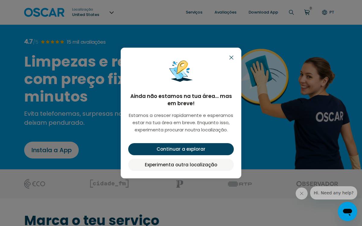 Oscar App website preview