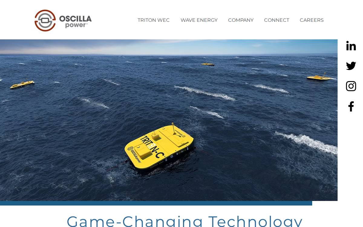 Oscilla Power website preview