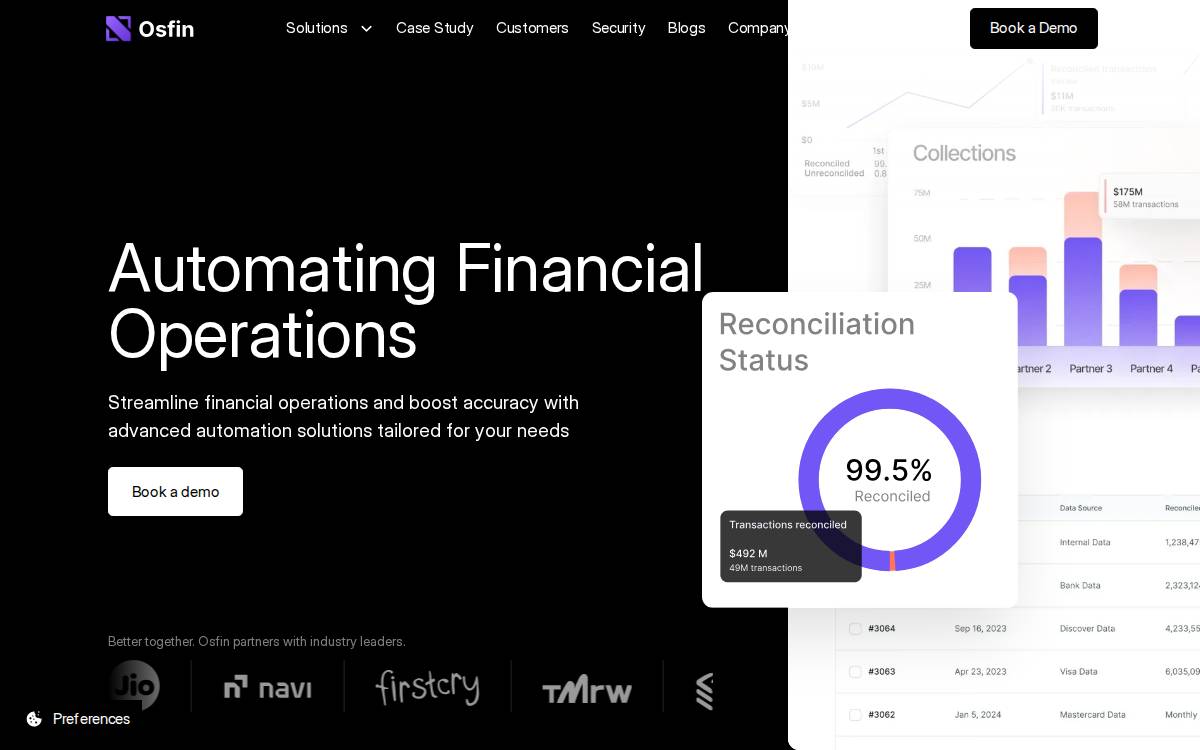 Osfin website preview