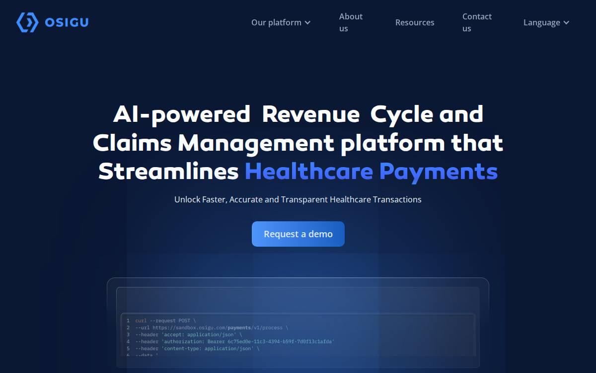 Osigu website preview