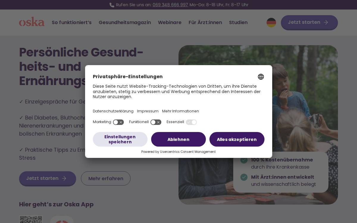 Oska Health website preview