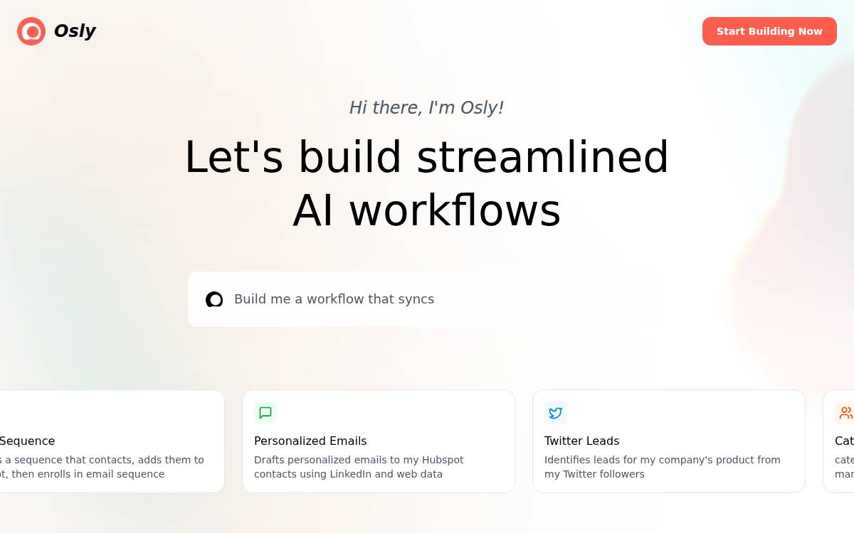 Osly website preview