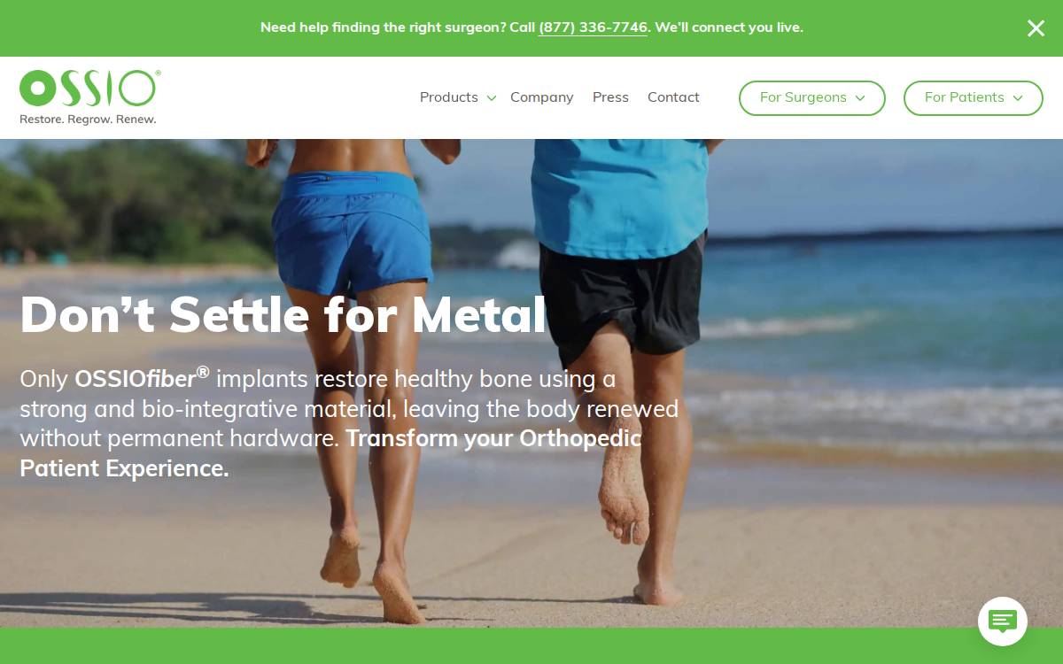 OSSIO website preview