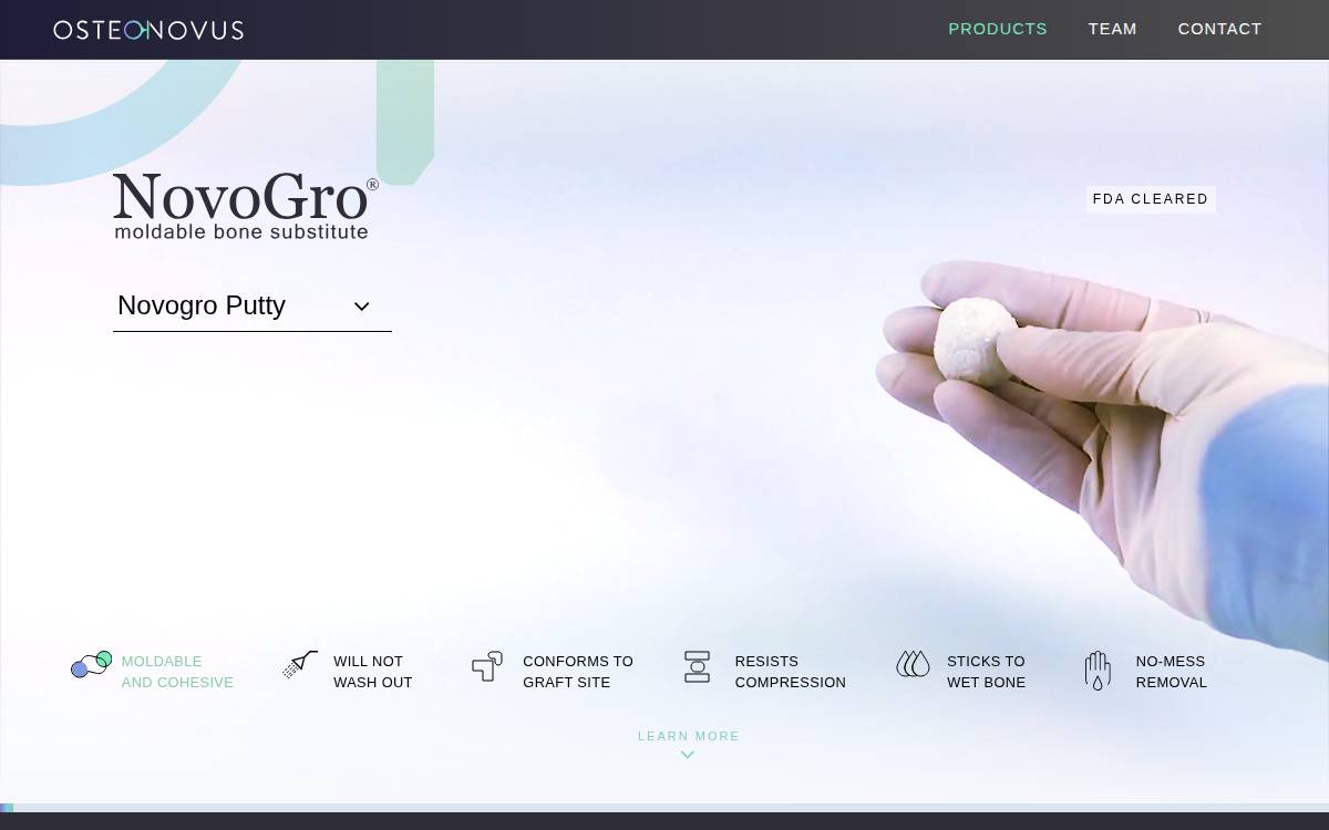 Osteonovus website preview