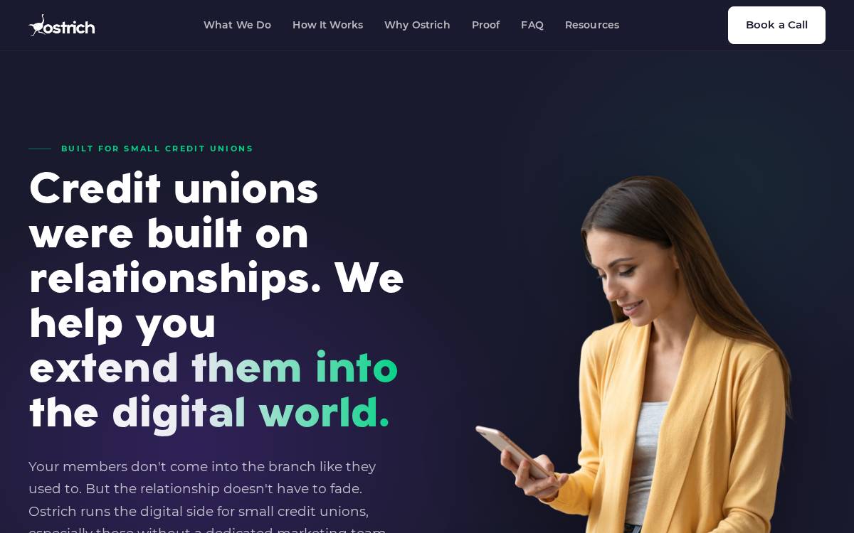 Ostrich website preview