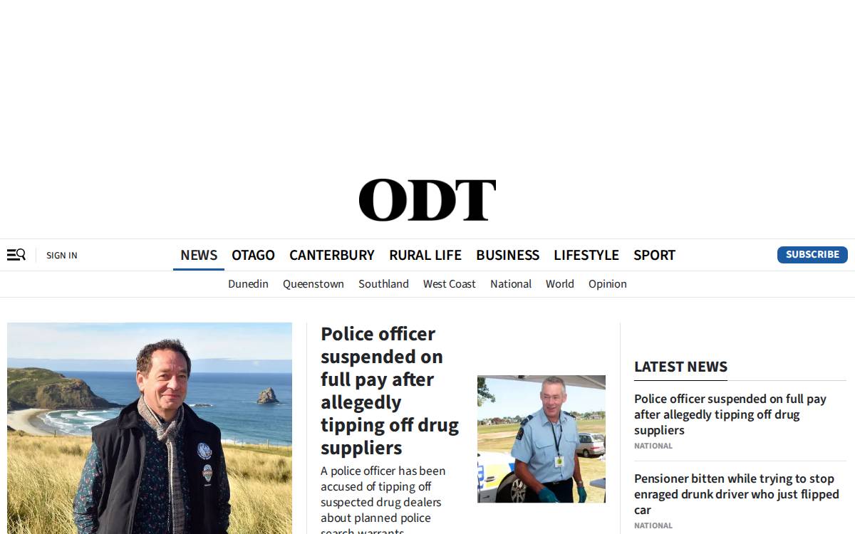 Otago Daily Times website preview