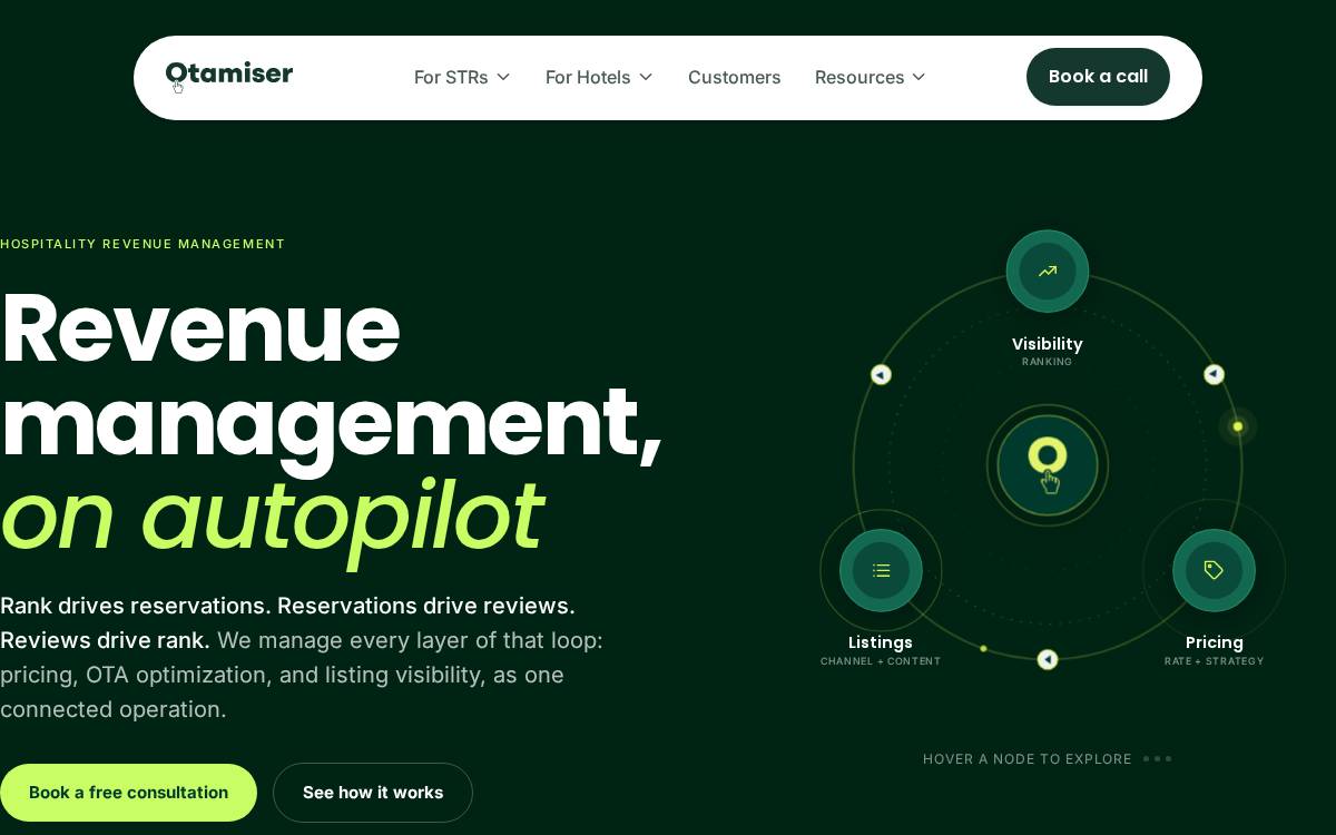 Otamiser website preview