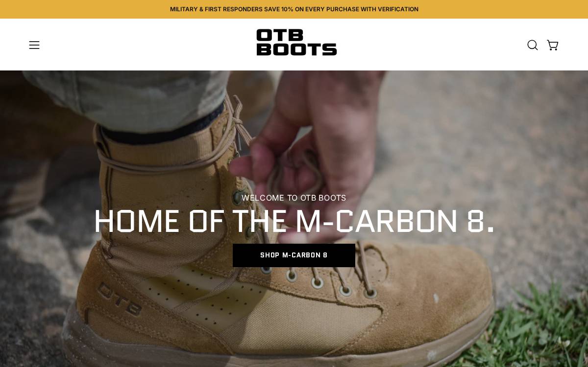 OTB Boots website preview