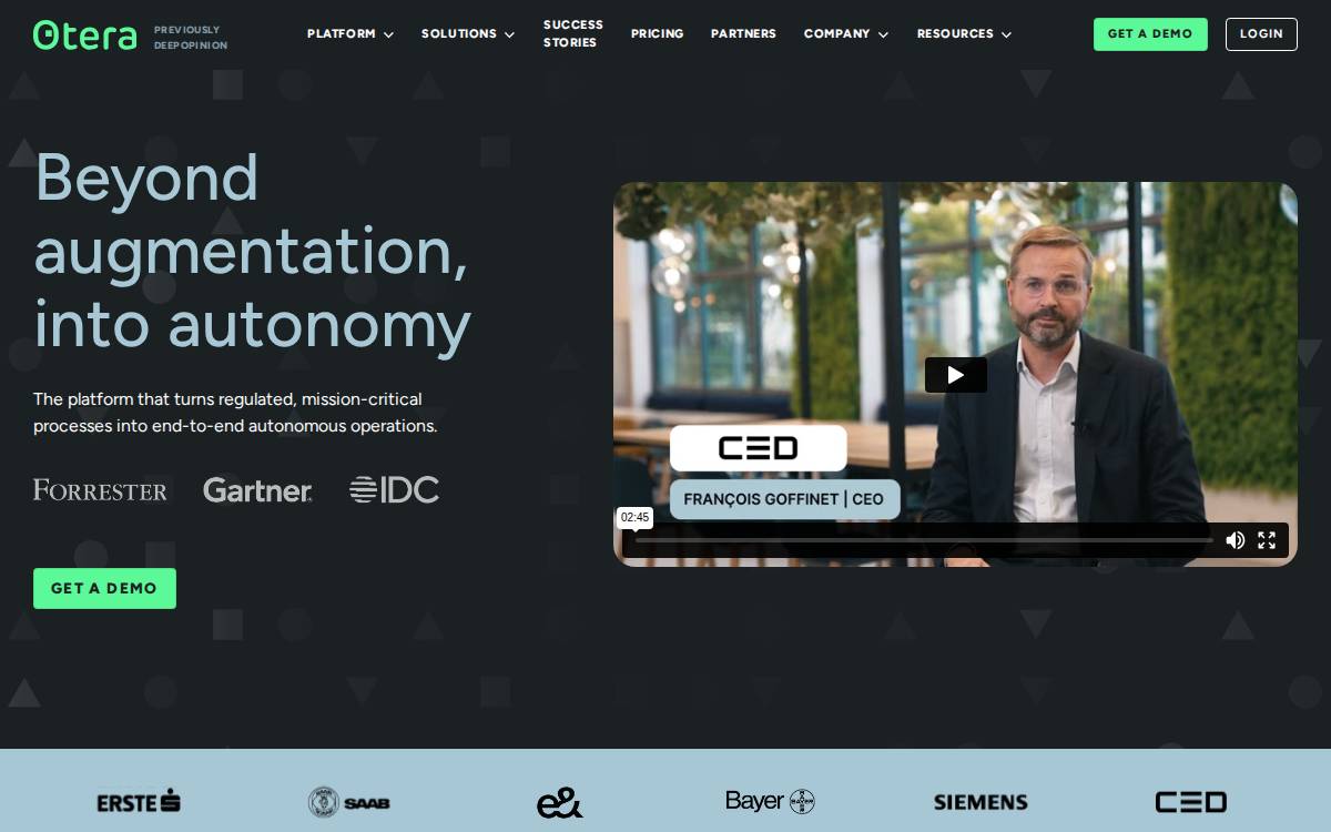 Otera website preview