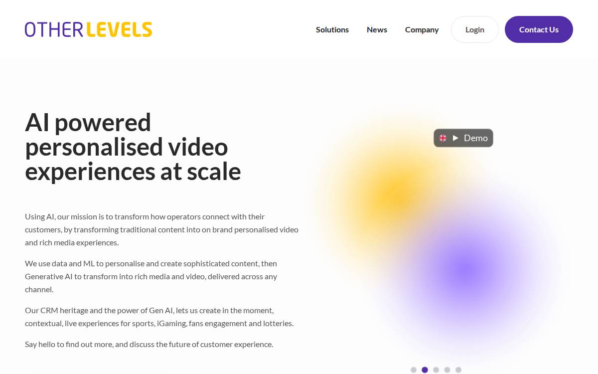 OtherLevels website preview
