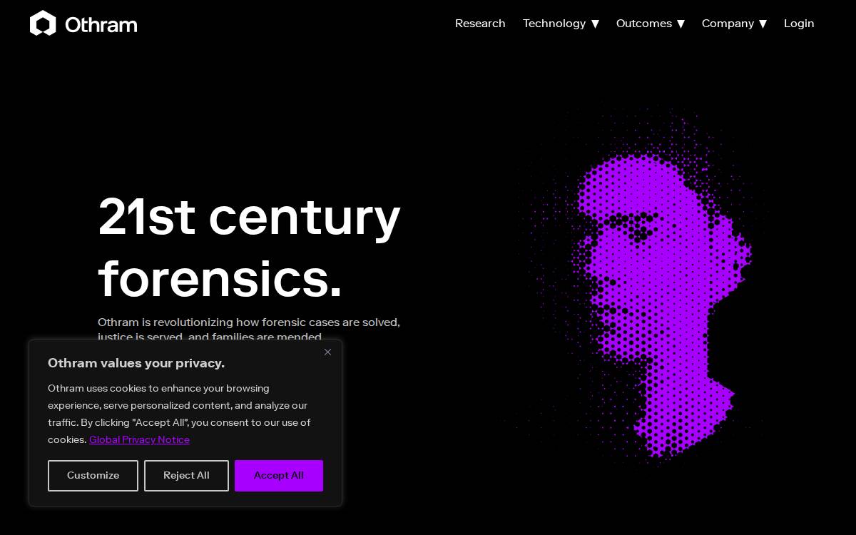 Othram website preview
