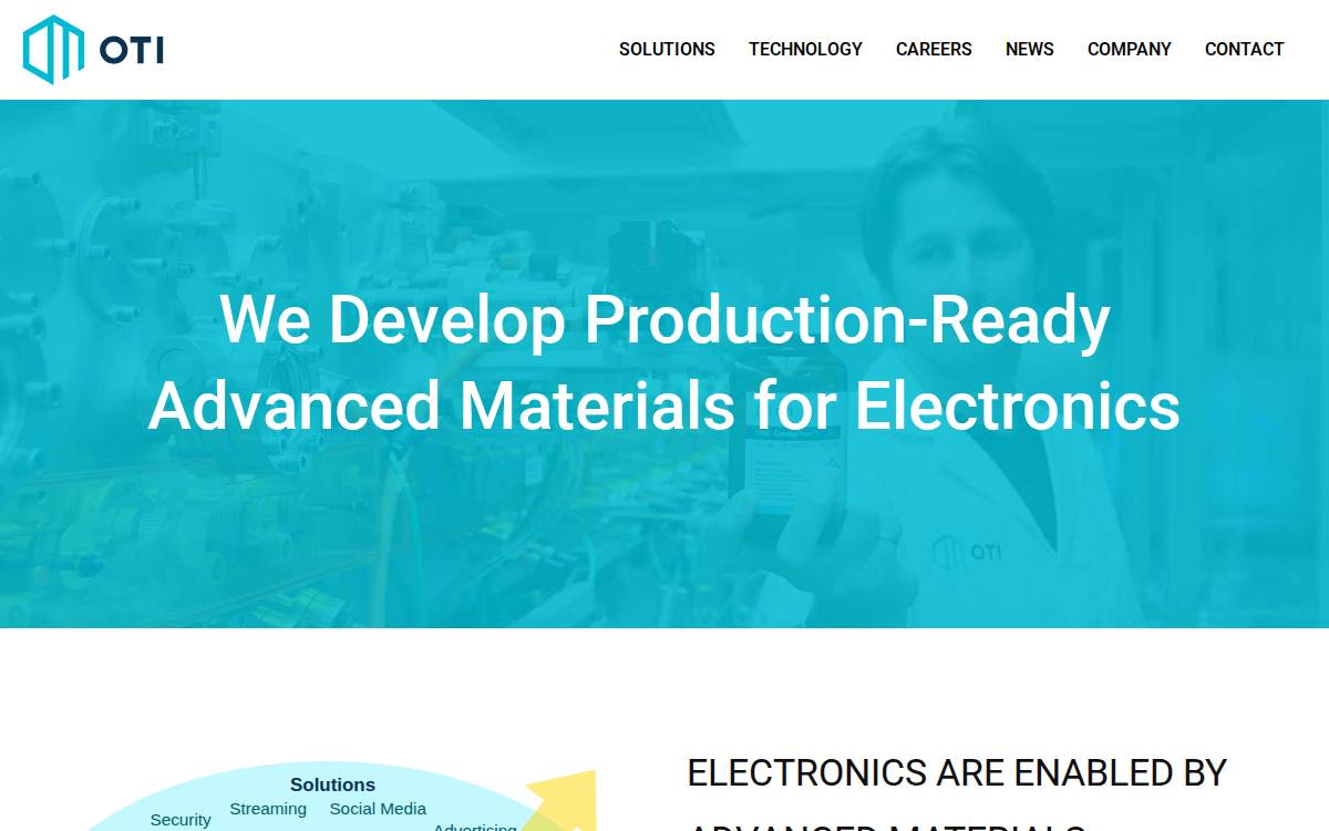 OTI Lumionics Inc website preview
