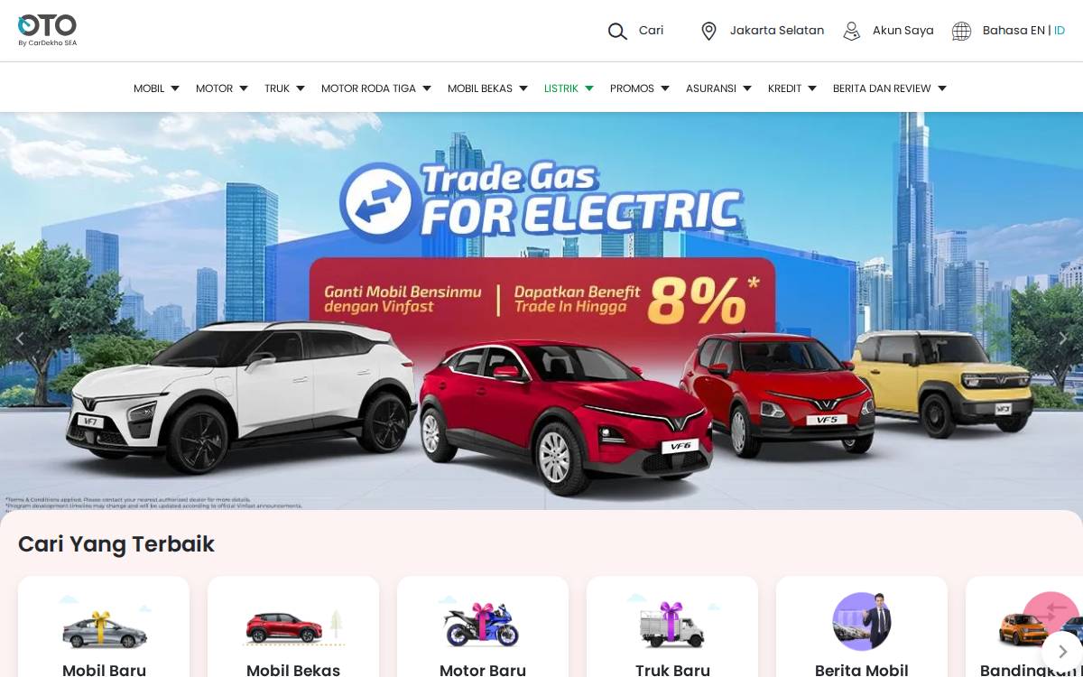 Oto website preview
