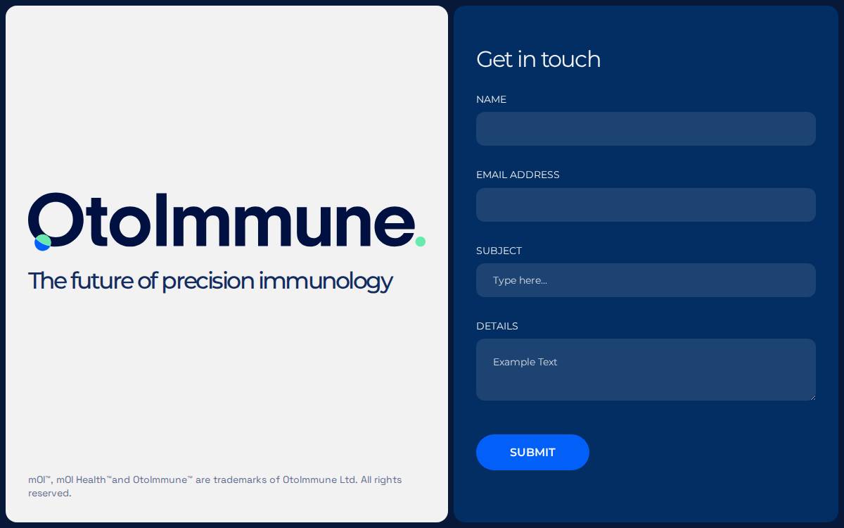 Otoimmune website preview
