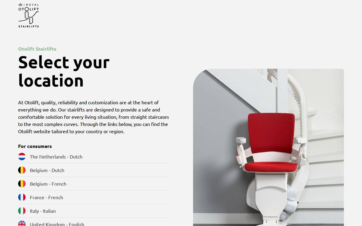 Otolift website preview