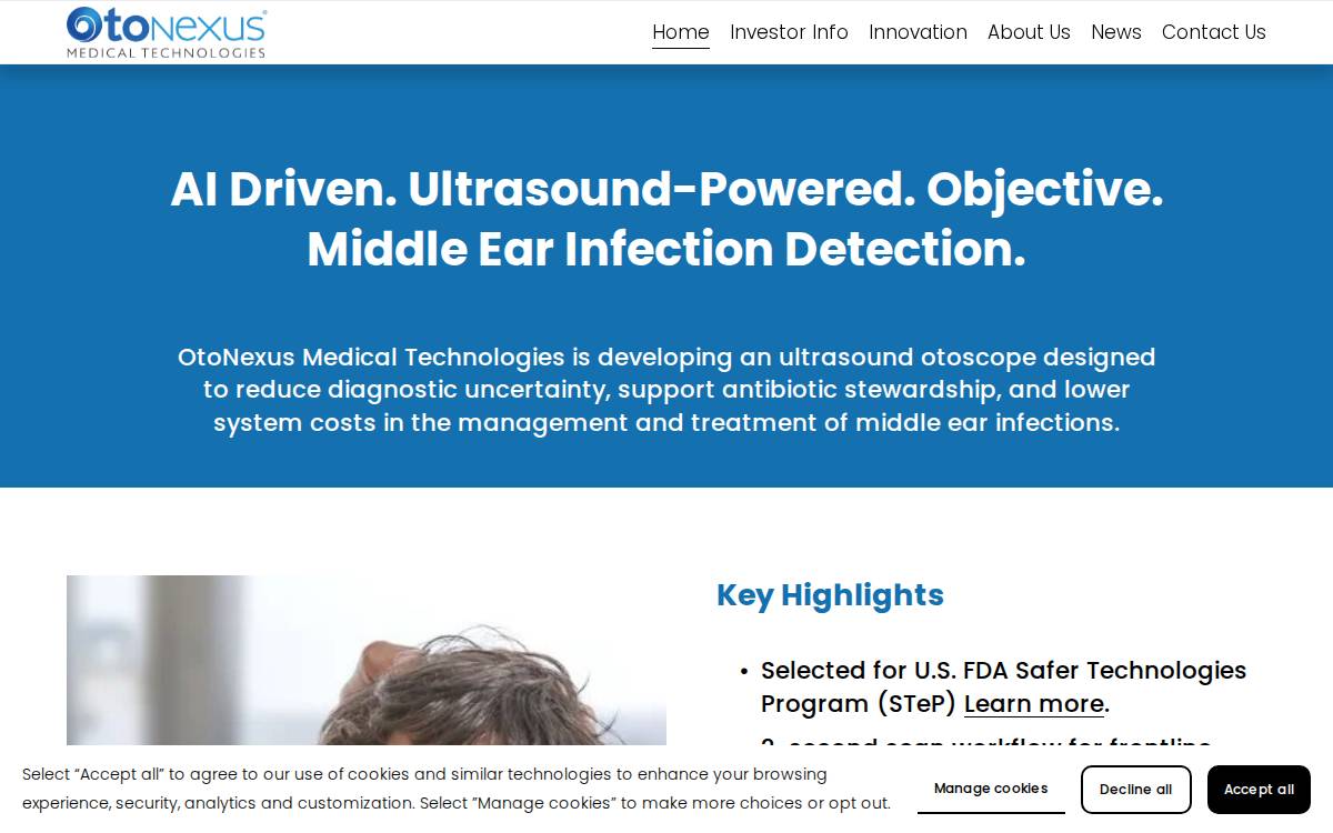 OtoNexus website preview