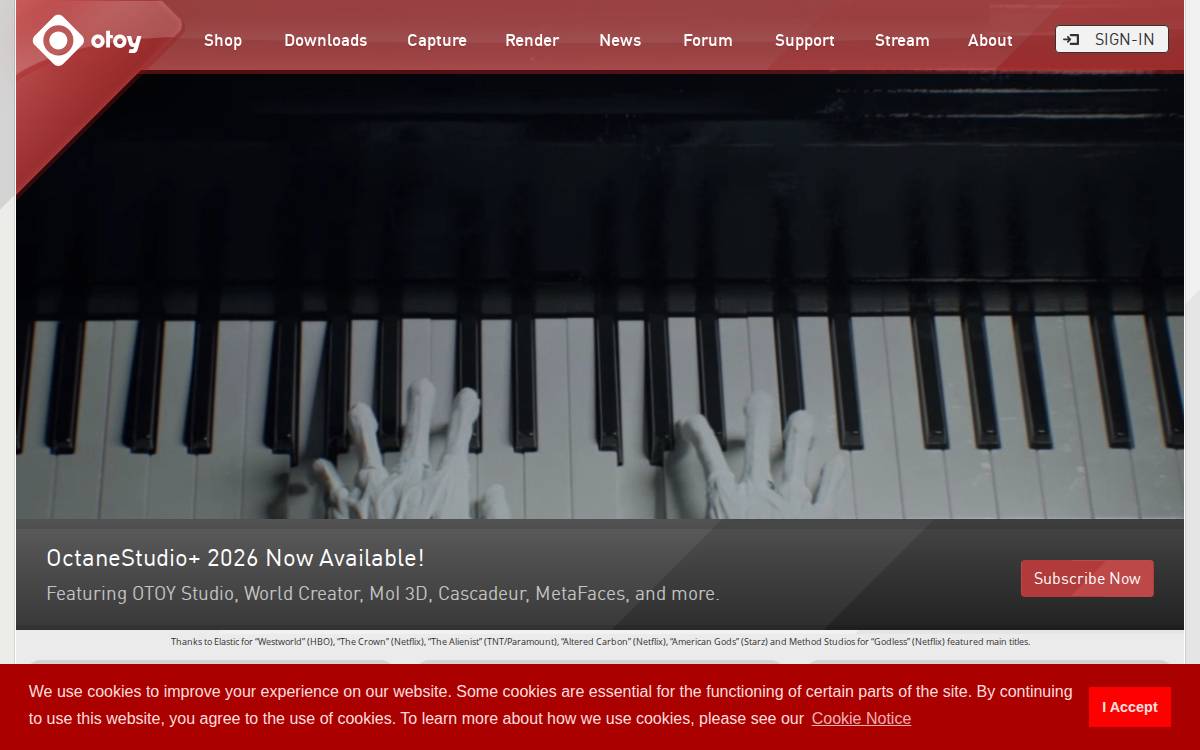 OTOY website preview