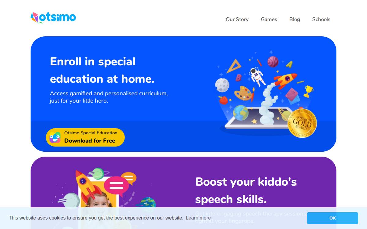 otsimo website preview
