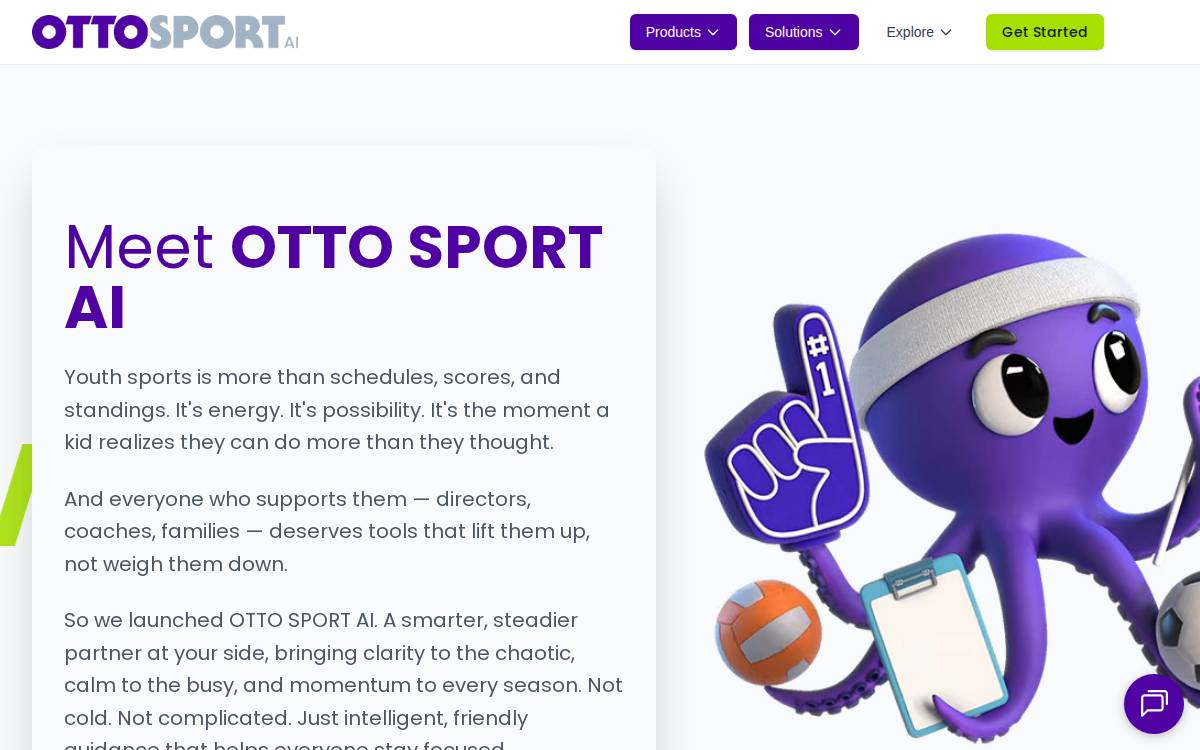 Otto Sport AI website preview