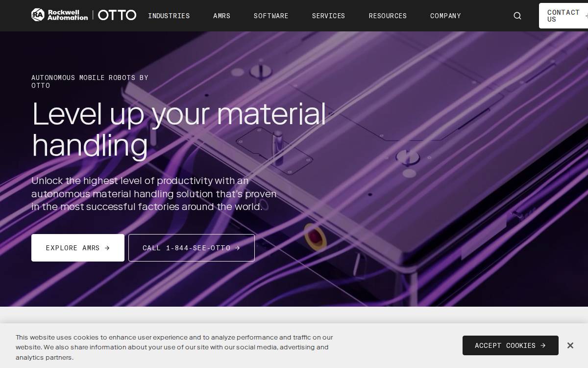 OTTO Motors website preview