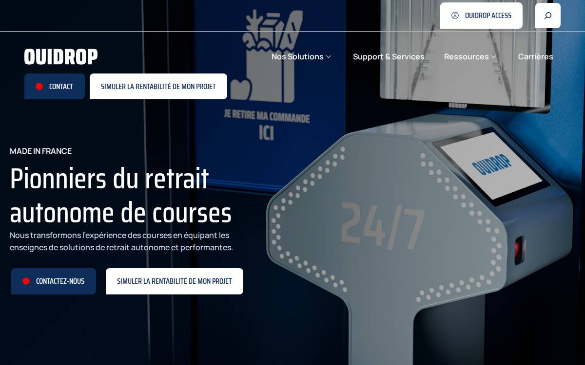 OUIDROP website preview