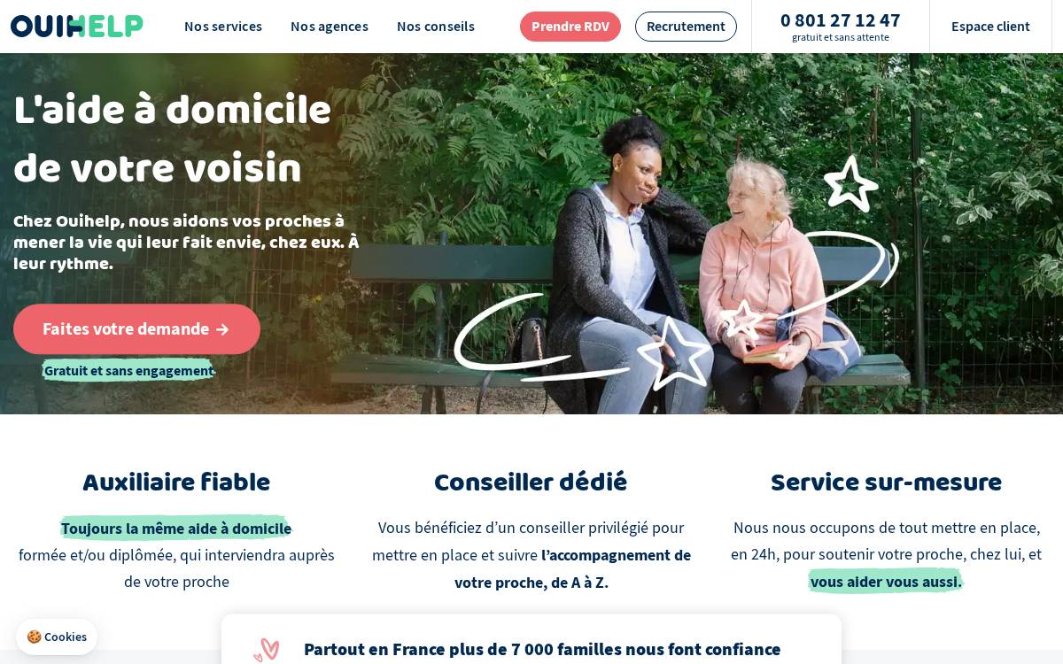 Ouihelp website preview