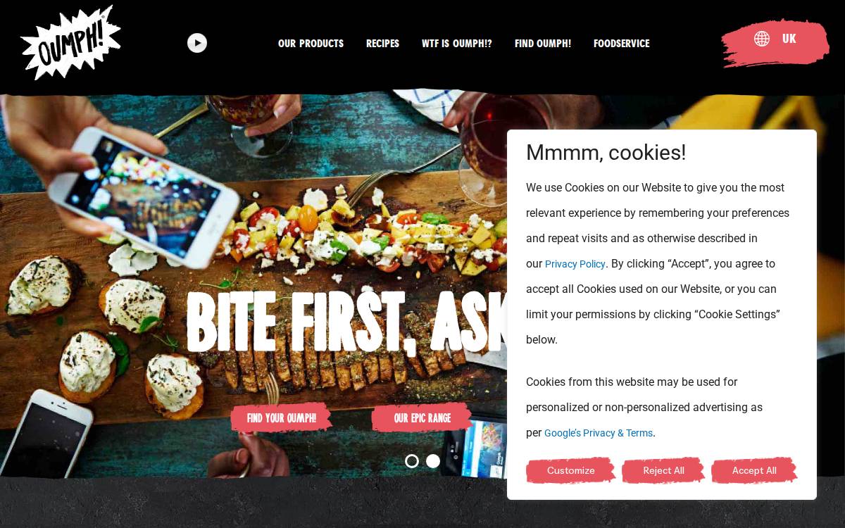 Oumph website preview