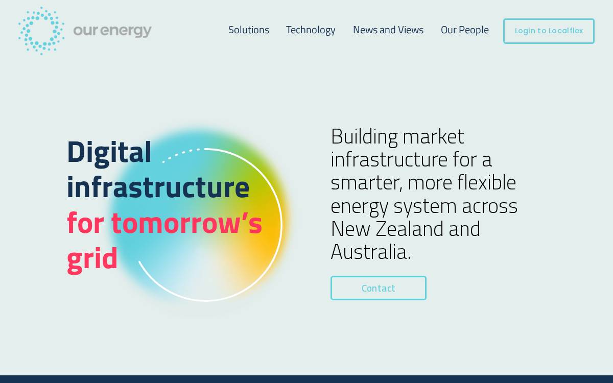Our Energy website preview