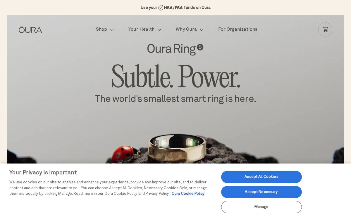 Oura website preview
