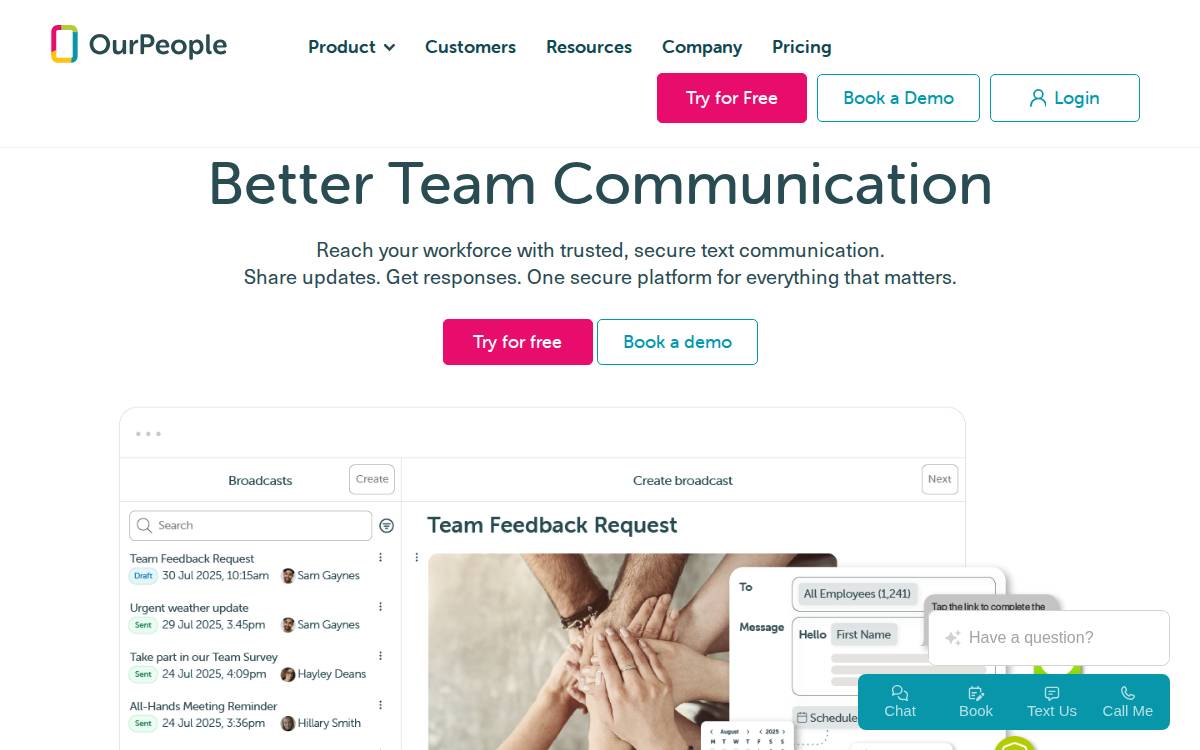 Ourpeople website preview