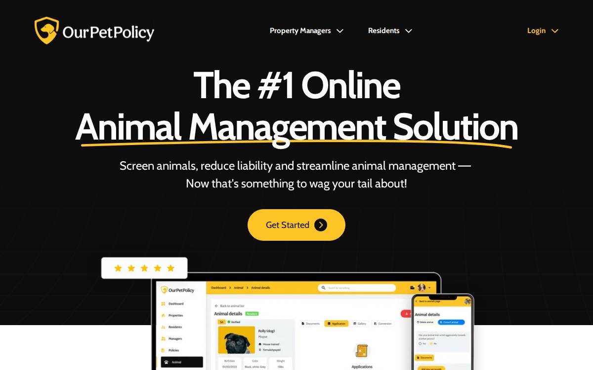 Ourpetpolicy website preview