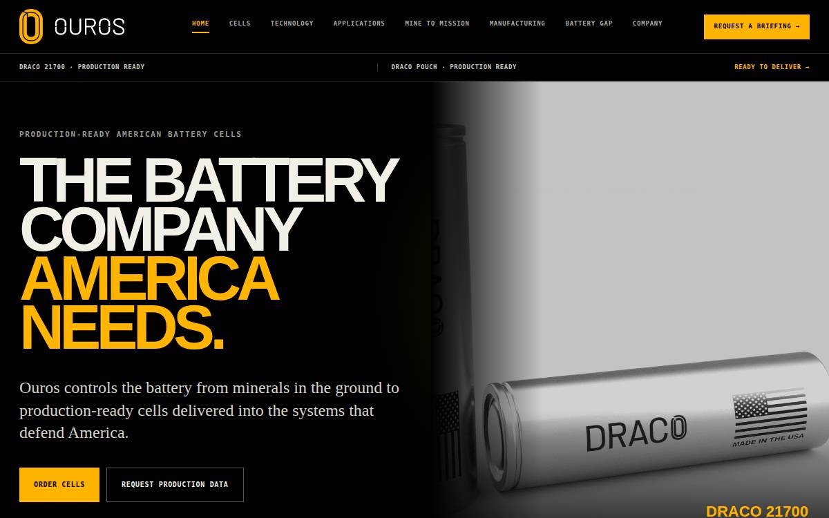 Ourus Energy website preview