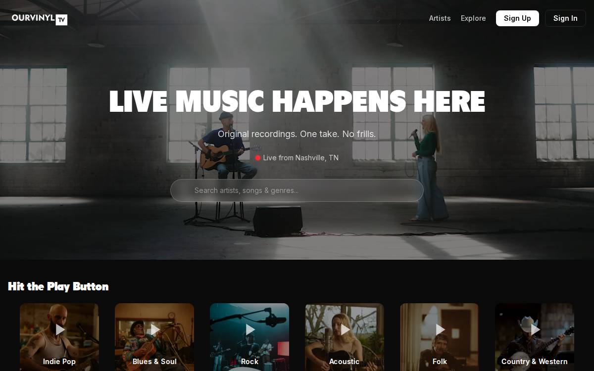 Ourvinyl website preview