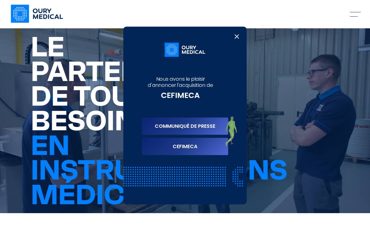 Oury Medical website preview
