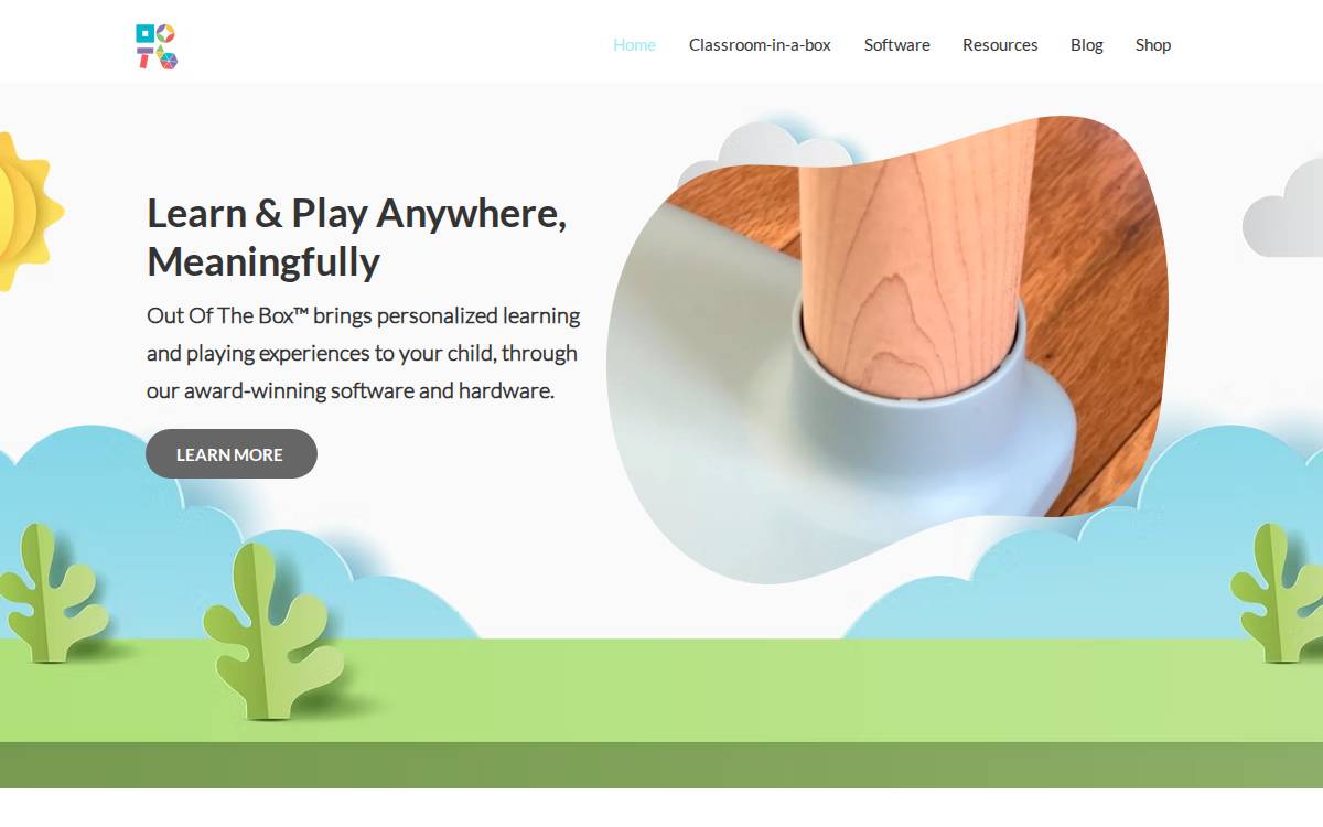 Out of the Box Education website preview