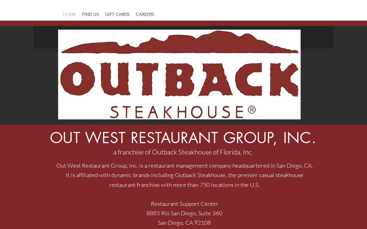 Out West Restaurant Group Inc website preview