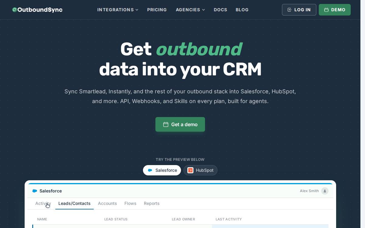 OutboundSync website preview