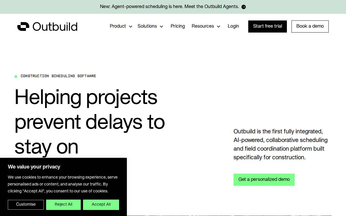 Outbuild Technologies website preview