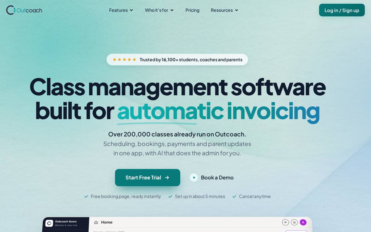 Outcoach website preview