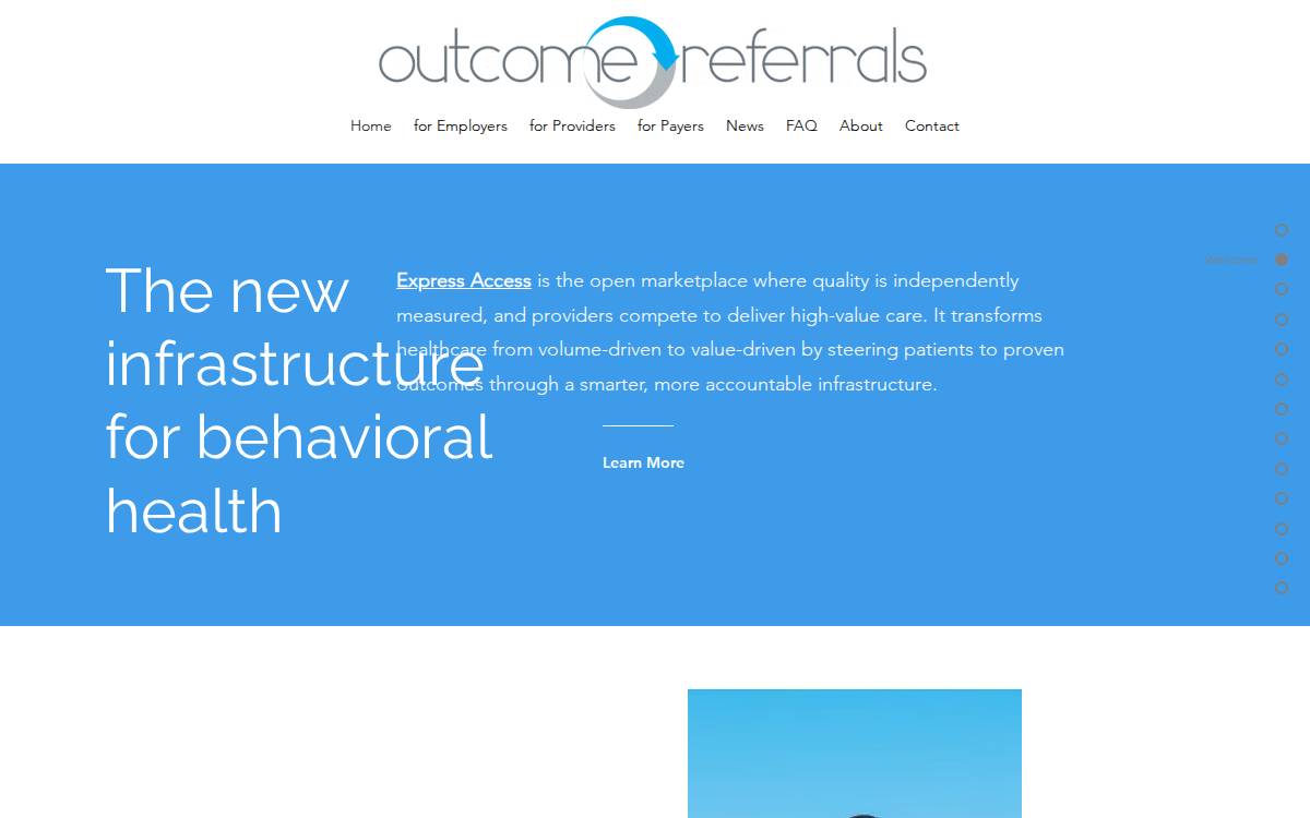 Outcome Referrals website preview