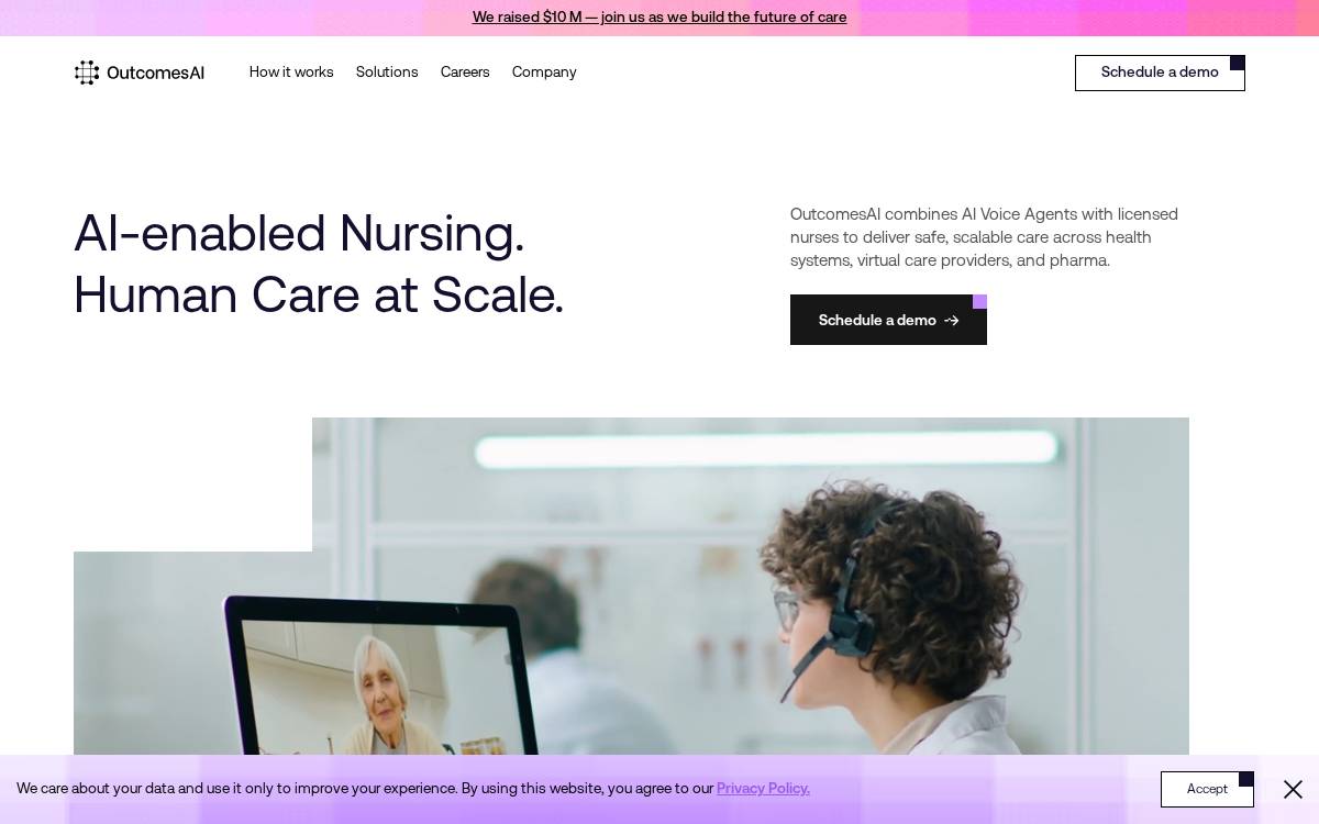 OutcomesAI website preview