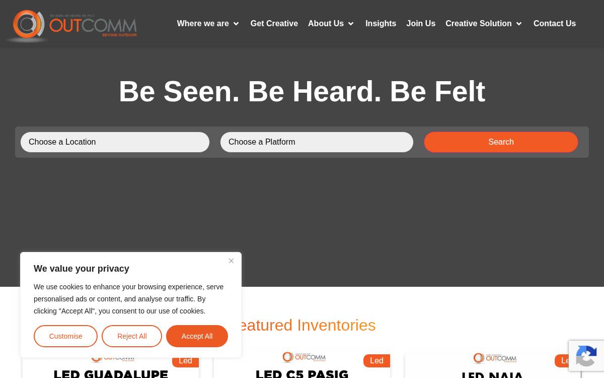 Outcomm website preview