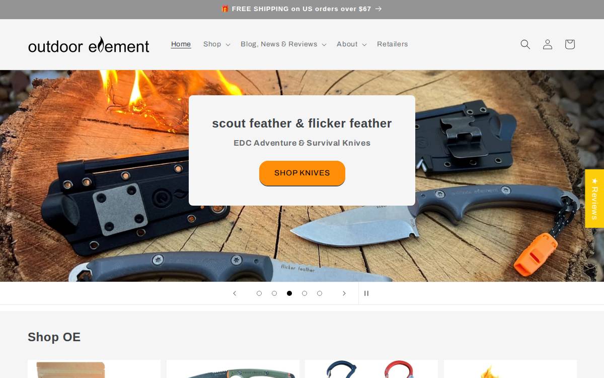 Outdoorelement website preview