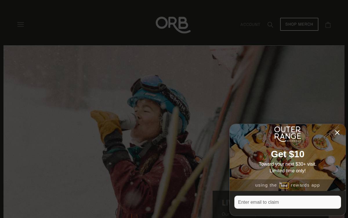 Outerrange website preview