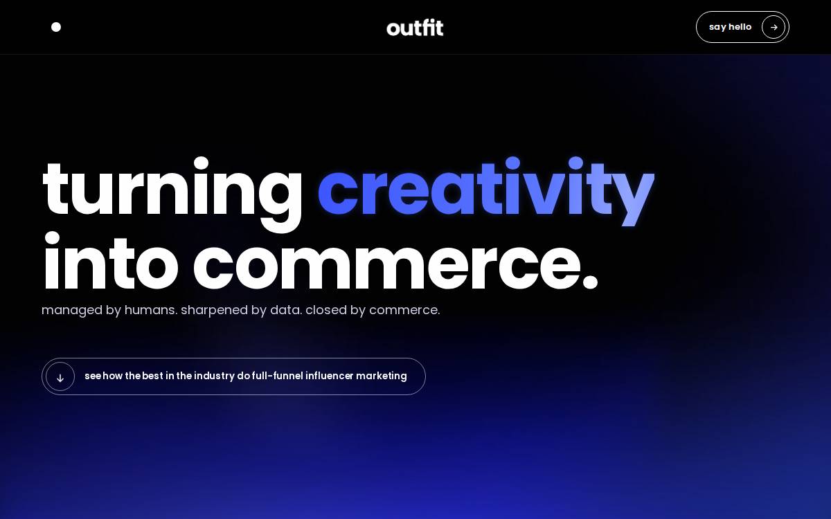 Outfit website preview