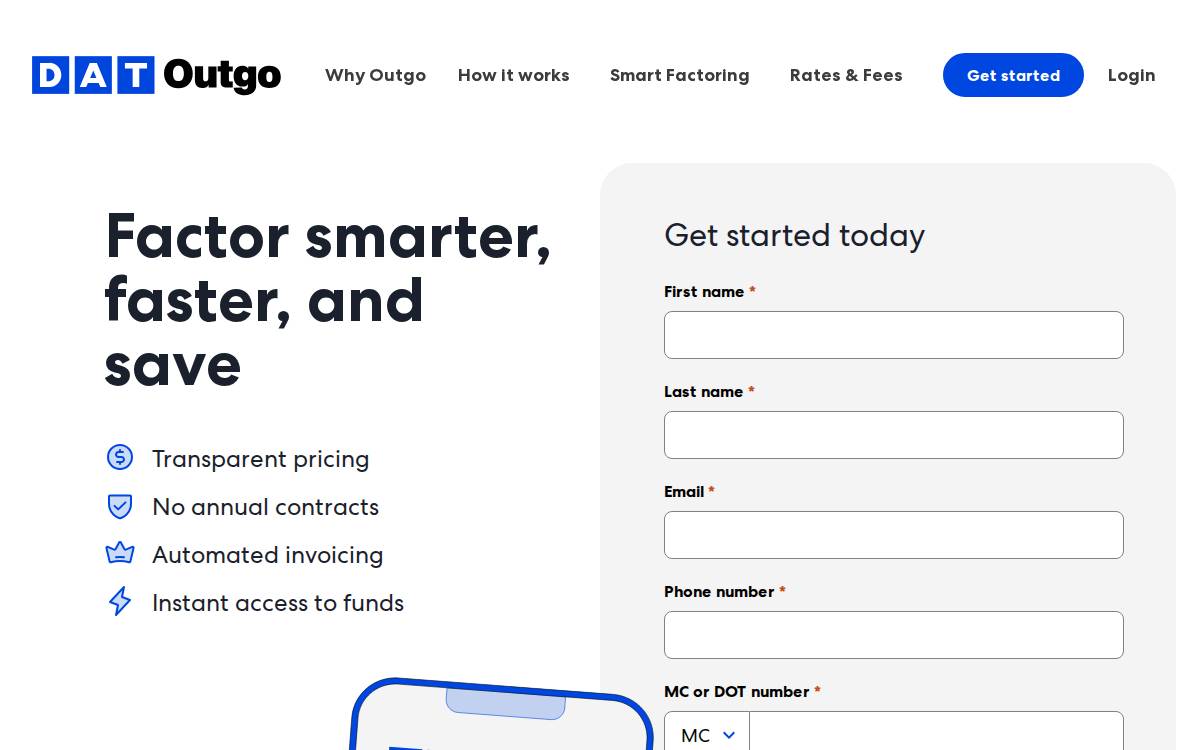 Outgo website preview