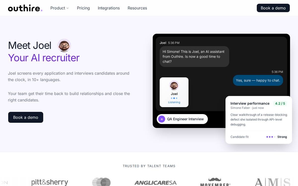 Outhire website preview