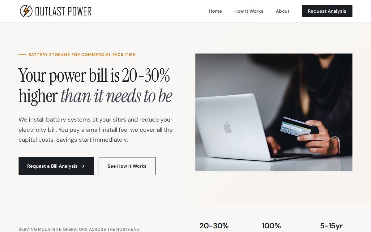 Outlast Power website preview